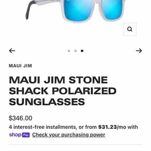 Maui Jim Blue Polarized Sunglasses Modern Design